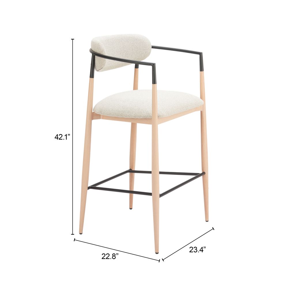 Equinox Textured Fabric Barstool