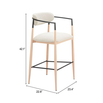 Equinox Textured Fabric Barstool