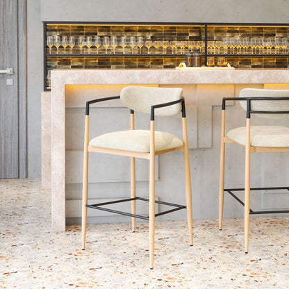 Equinox Textured Fabric Barstool