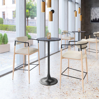 Equinox Textured Fabric Barstool