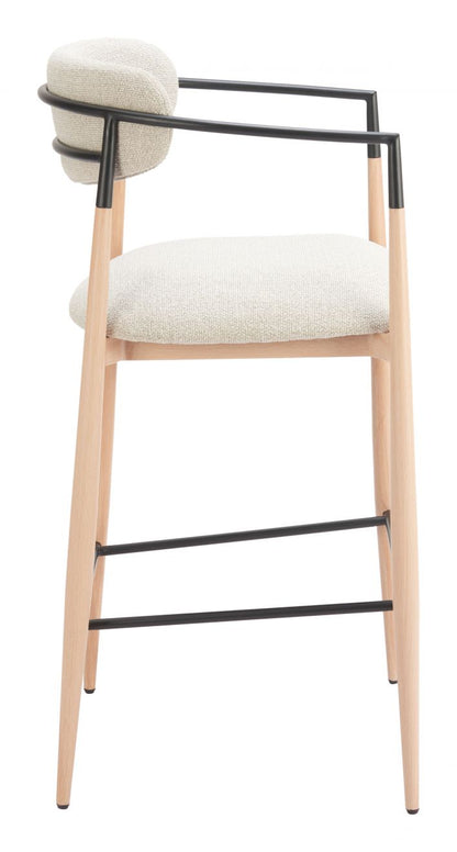 Equinox Textured Fabric Barstool