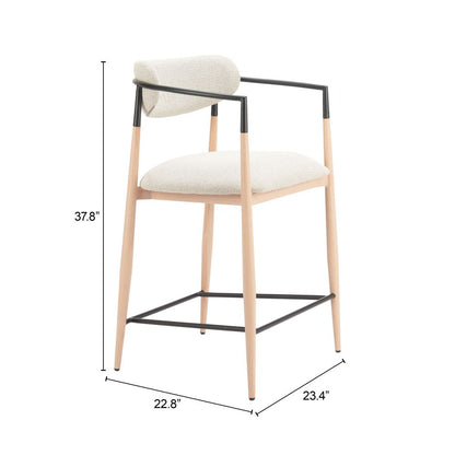 Equinox Textured Fabric Counter Stool