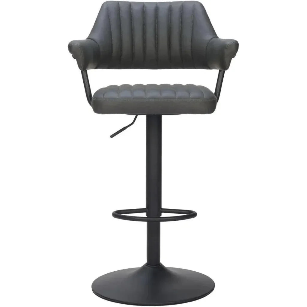 Erret Grey Polyurethane Adjustable Barstool