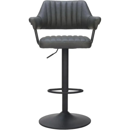 Erret Grey Polyurethane Adjustable Barstool