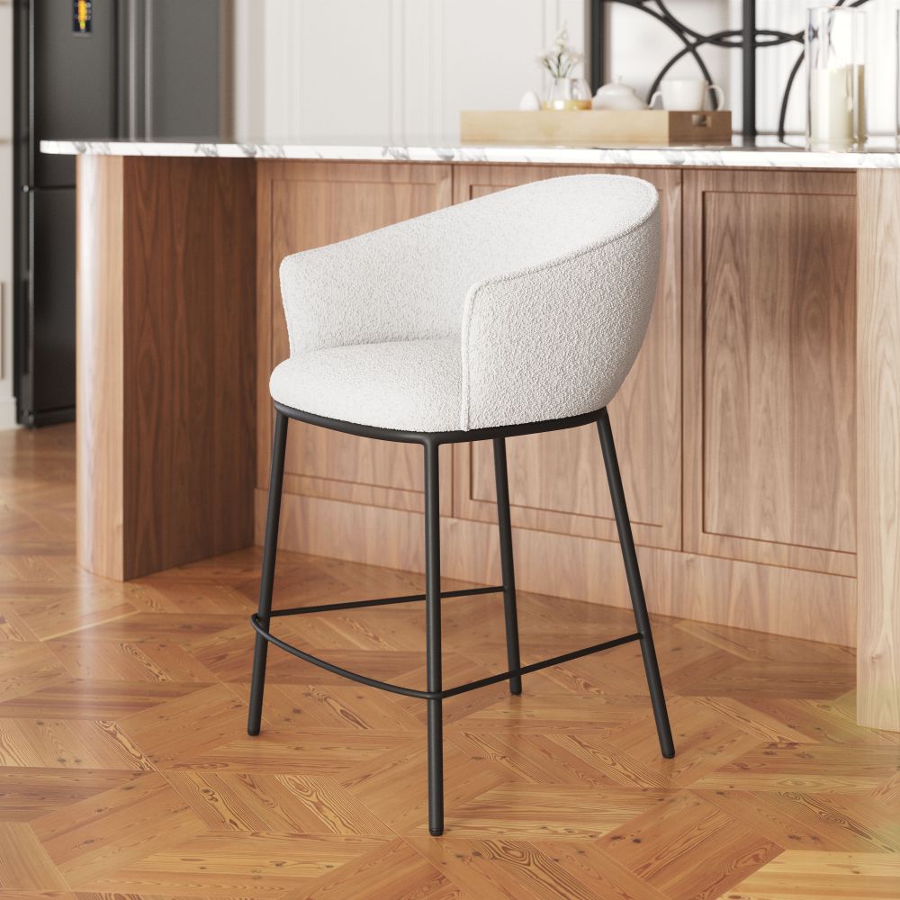 Essen Textured Fabric Counter Stool