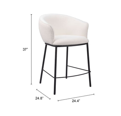 Essen Textured Fabric Counter Stool