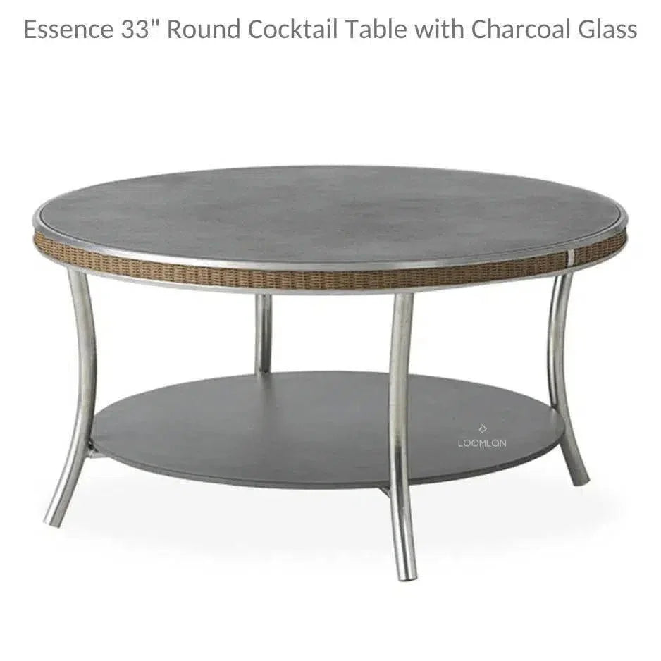 Essence Outdoor Wicker Loveseat & Chair Set Tables