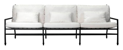 Eterna Black Sand Matte Comfort Patio 3-Seat Sofa