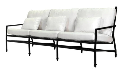 Eterna Black Sand Matte Comfort Patio 3-Seat Sofa