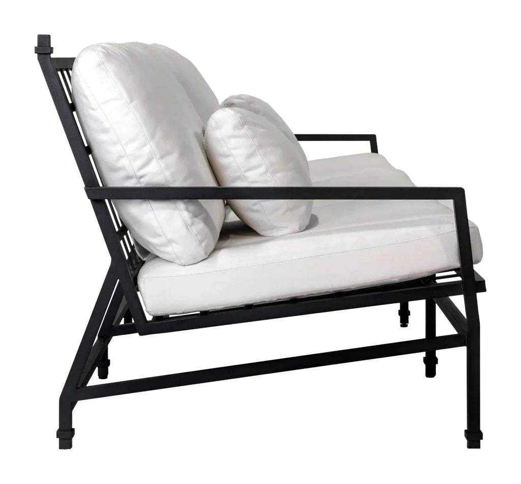 Eterna Black Sand Matte Comfort Patio 3-Seat Sofa