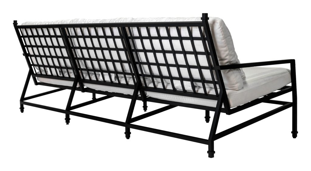 Eterna Black Sand Matte Comfort Patio 3-Seat Sofa