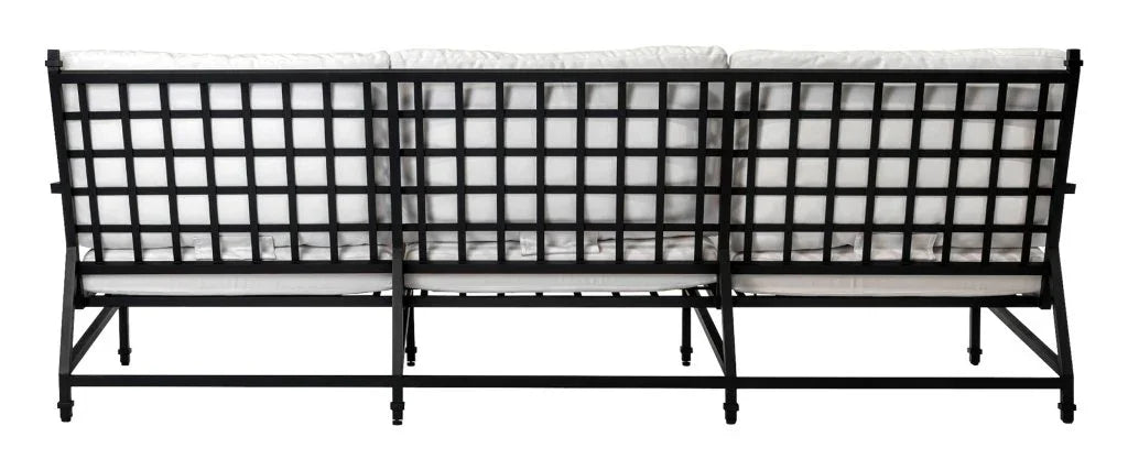 Eterna Black Sand Matte Comfort Patio 3-Seat Sofa