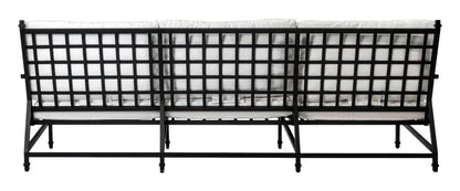 Eterna Black Sand Matte Comfort Patio 3-Seat Sofa