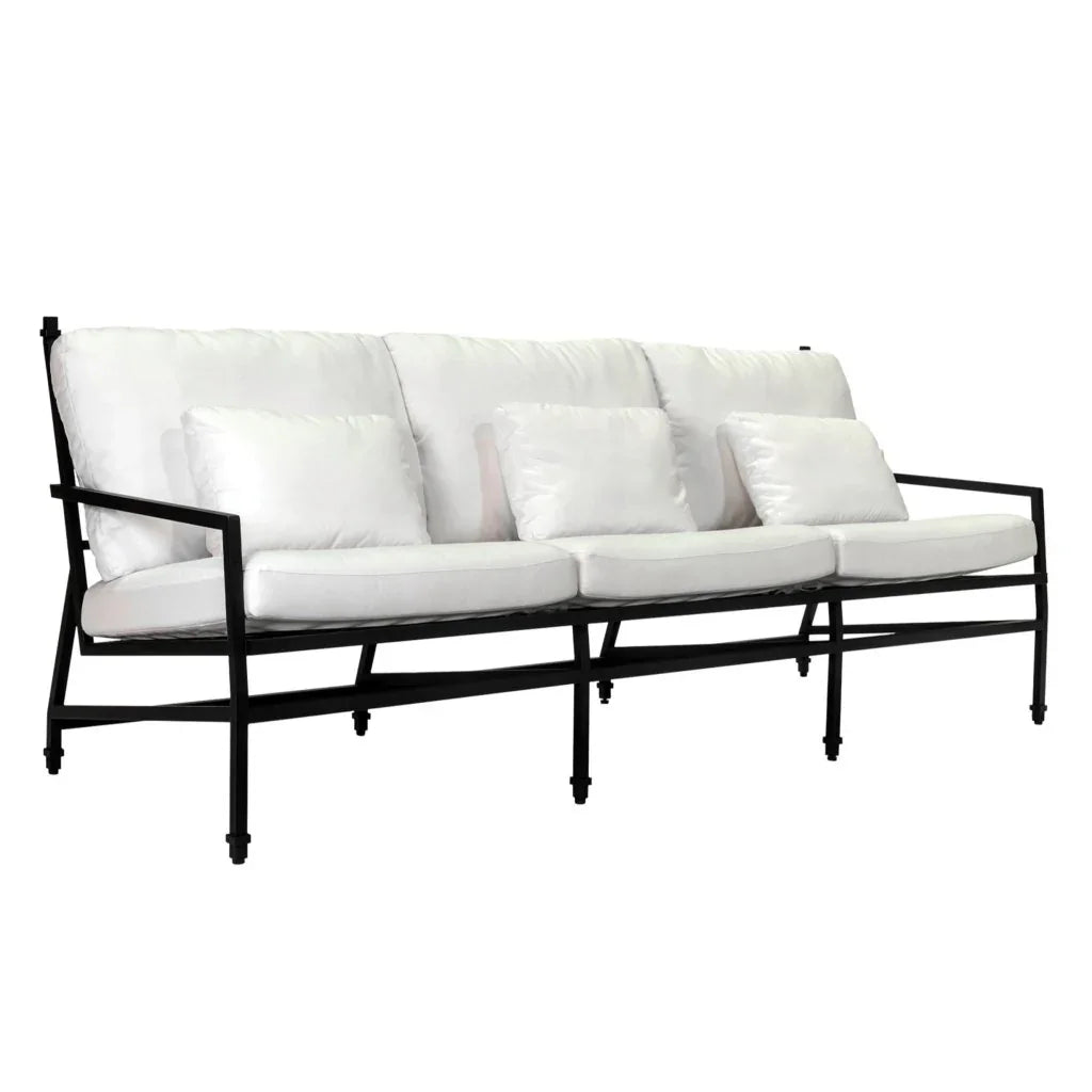 Eterna Black Sand Matte Comfort Patio 3-Seat Sofa