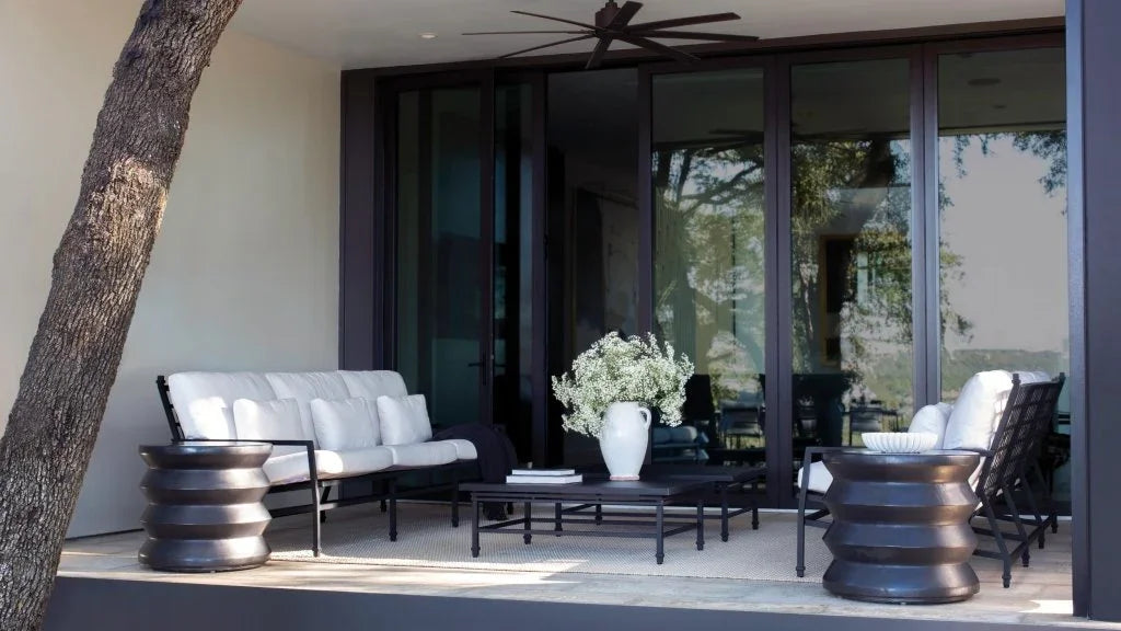 Eterna Black Sand Matte Patio Coffee Table