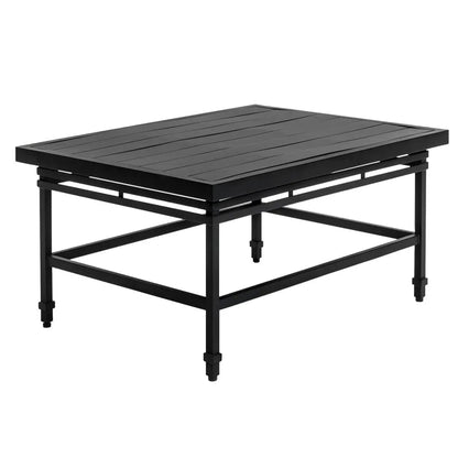 Eterna Black Sand Matte Patio Coffee Table