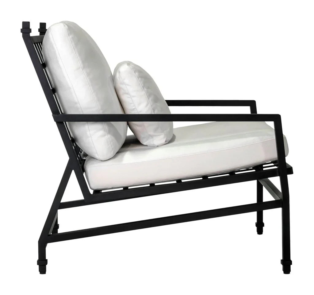 Eterna Black Sand Matte Patio Lounge Chair