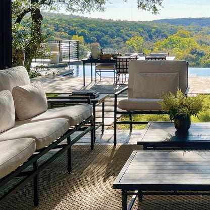 Eterna Square Black Matte Patio Side Table
