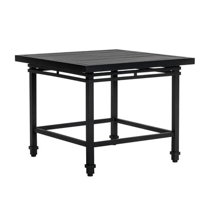 Eterna Square Black Matte Patio Side Table