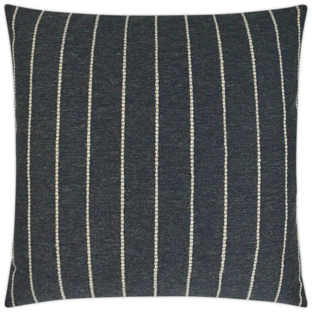 Evie Farmhouse Stripes Black Large Throw Pillow Insert