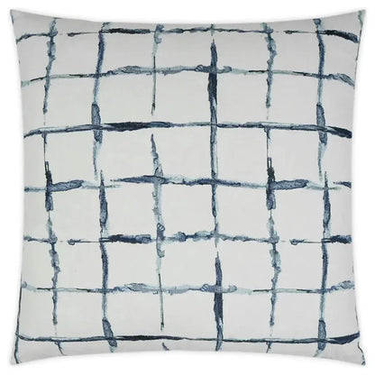 Exciter Embroidery Blue White Large Throw Pillow Insert