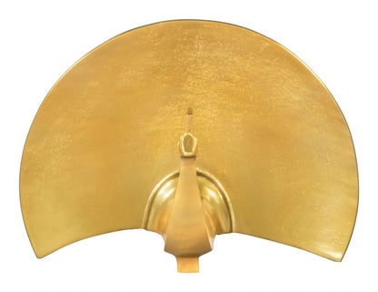 Fan Table Art Golden Aluminum Sculpture