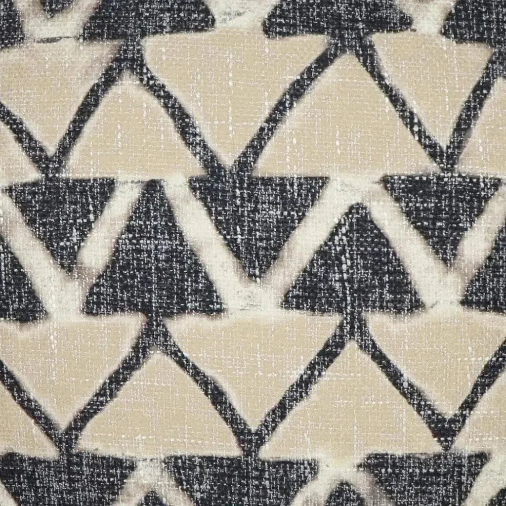 Farahan Night Chevron Black Tan Large Throw Pillow
