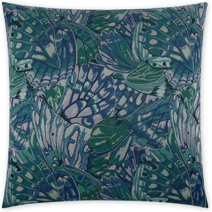 Farfalla Abstract Blue Large Throw Pillow Insert