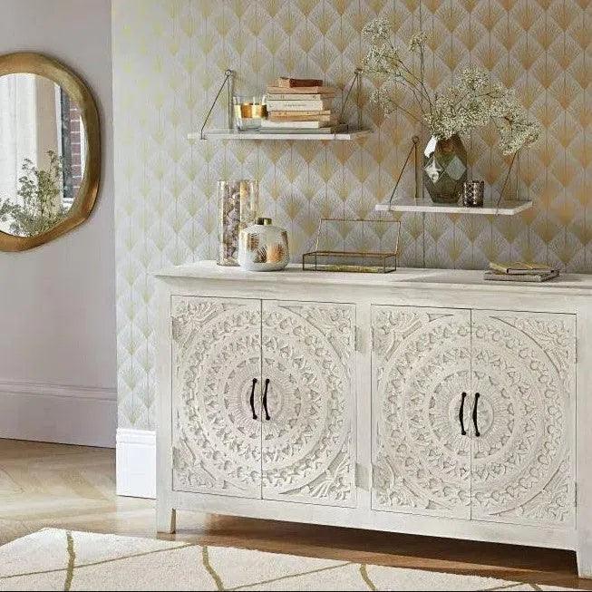 Feyloren Four Doors Wood Sideboard