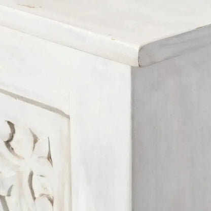 Feyloren White Coastal Tall Home Bar Cabinet