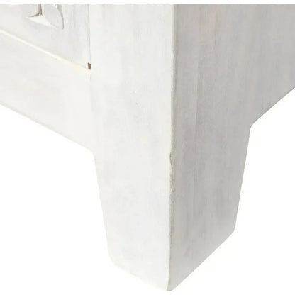 Feyloren White Coastal Tall Home Bar Cabinet
