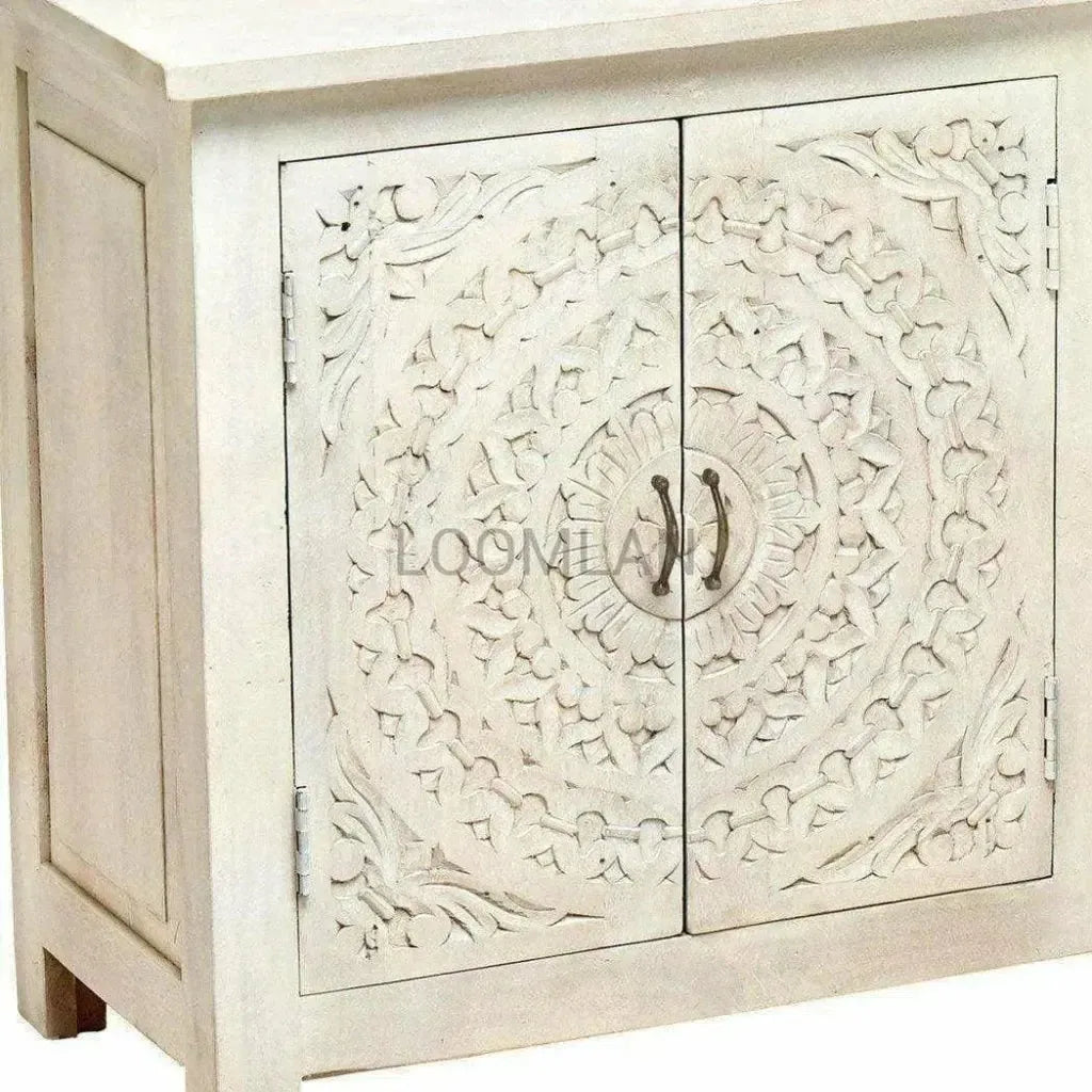 Feyloren Wooden White Media Cabinet