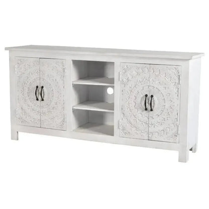 Feyloren Wooden White Media Cabinet