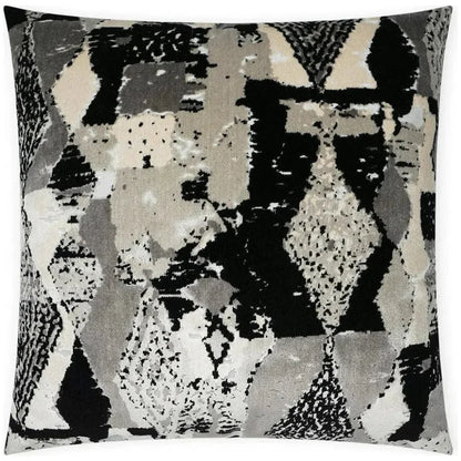 Fez Abstract Black Grey Large Throw Pillow Insert