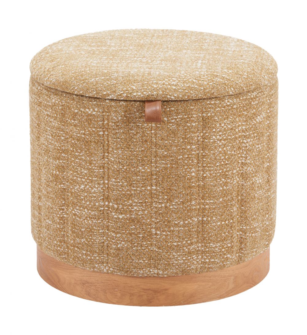 Fije Textured Fabric Storage Ottoman