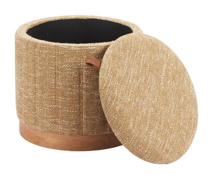 Fije Textured Fabric Storage Ottoman