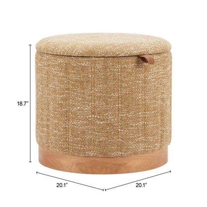 Fije Textured Fabric Storage Ottoman