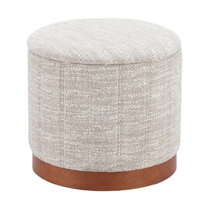 Fije Textured Fabric Storage Ottoman