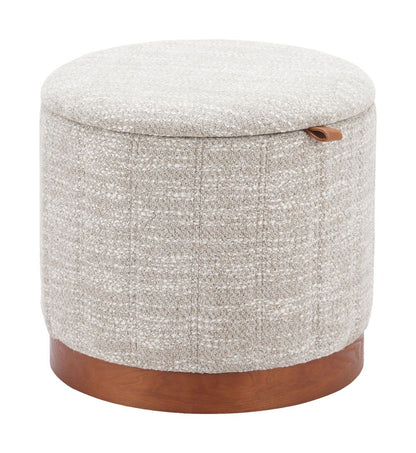 Fije Textured Fabric Storage Ottoman