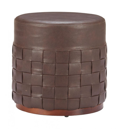 Filo Faux Leather Ottoman