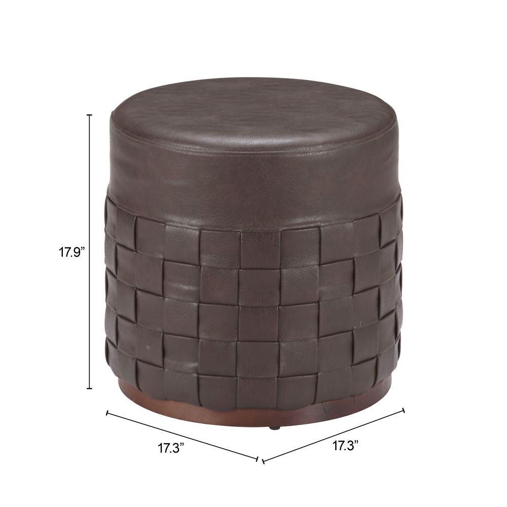 Filo Faux Leather Ottoman