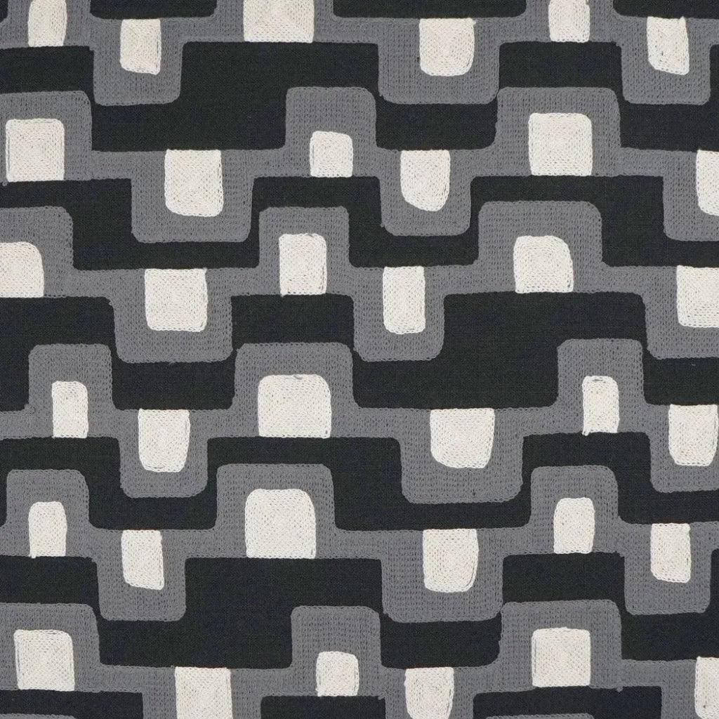 Final Touch Abstract Black Grey Large Throw Pillow