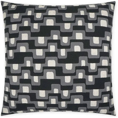 Final Touch Abstract Black Grey Large Throw Pillow