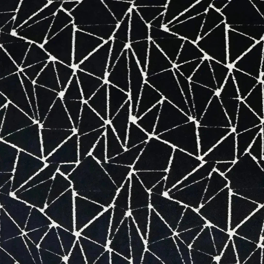 Finale Black Abstract Black Large Throw Pillow Insert