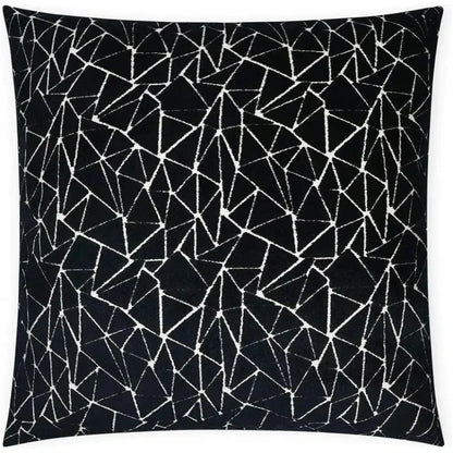 Finale Black Abstract Black Large Throw Pillow Insert