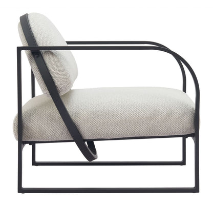 Flakt Ivory Fabric Outdoor Accent Chair