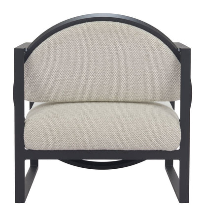 Flakt Ivory Fabric Outdoor Accent Chair