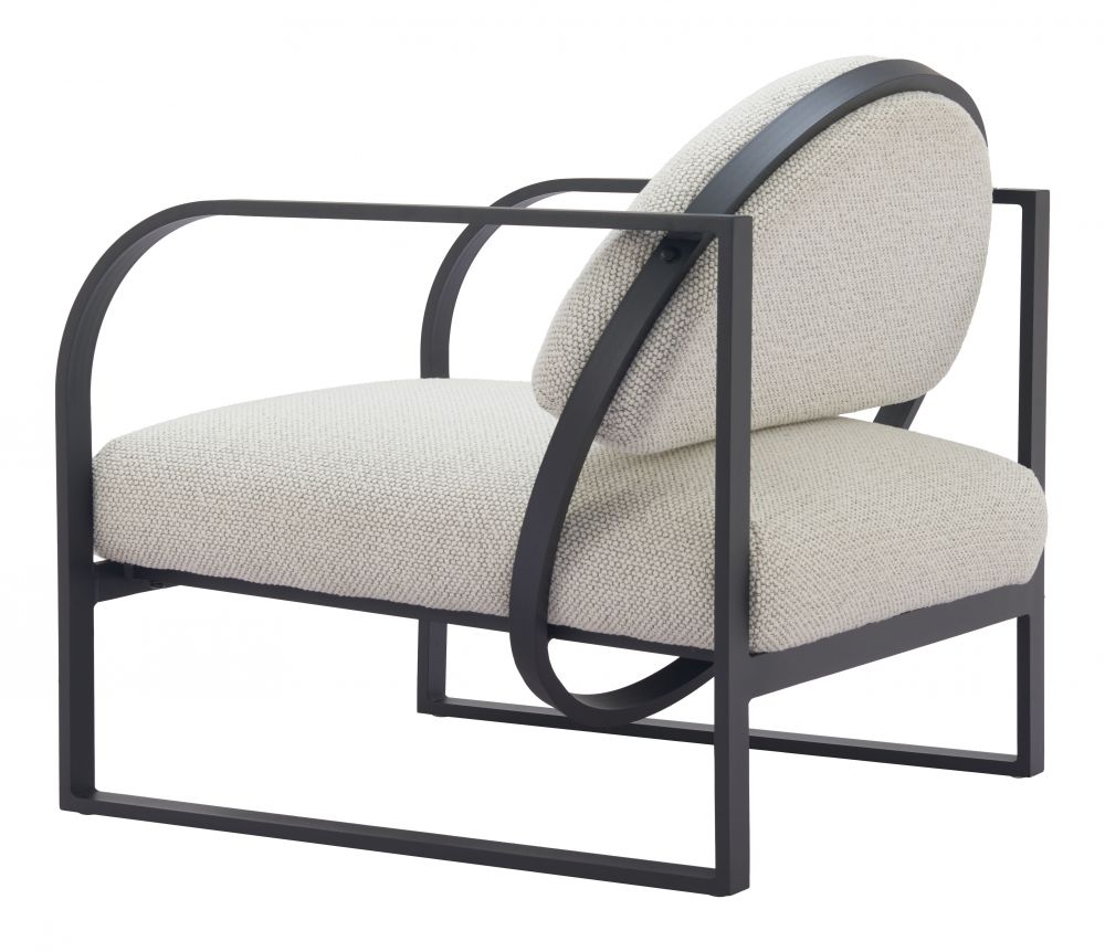 Flakt Ivory Fabric Outdoor Accent Chair