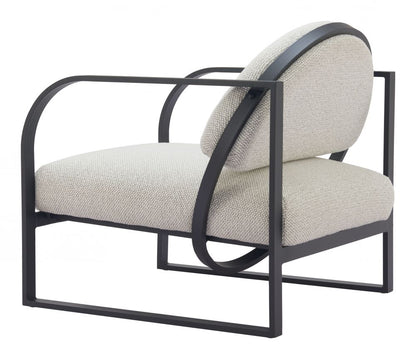 Flakt Ivory Fabric Outdoor Accent Chair
