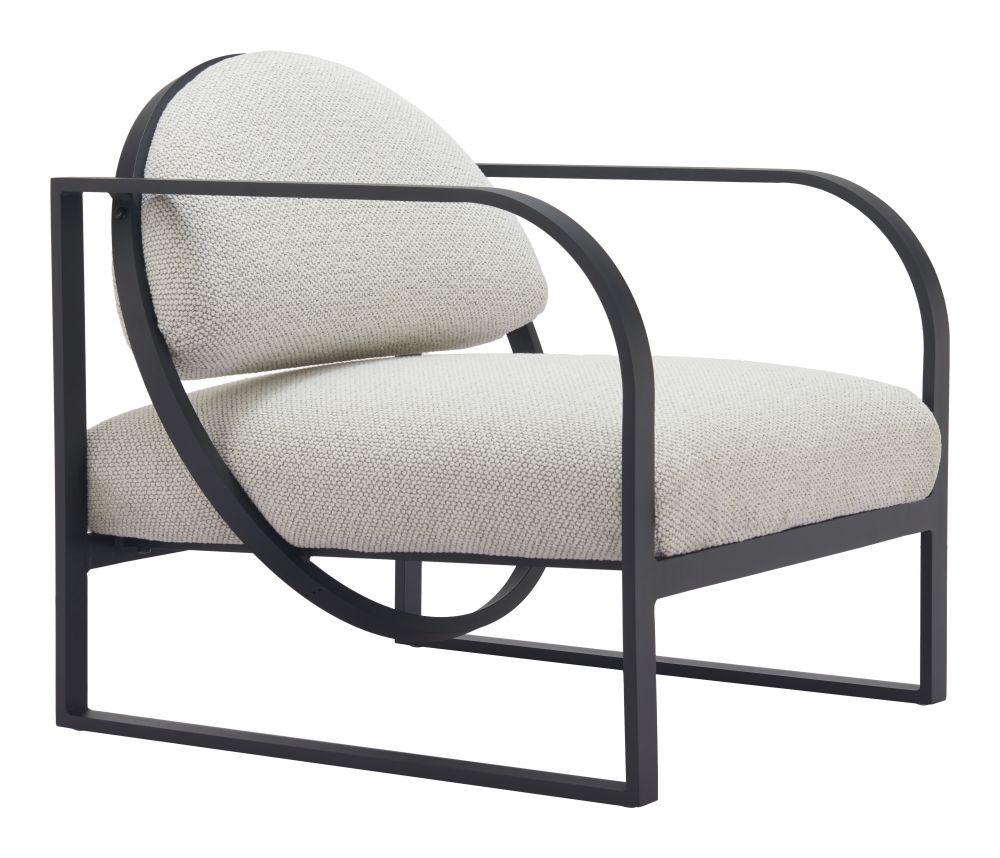 Flakt Ivory Fabric Outdoor Accent Chair